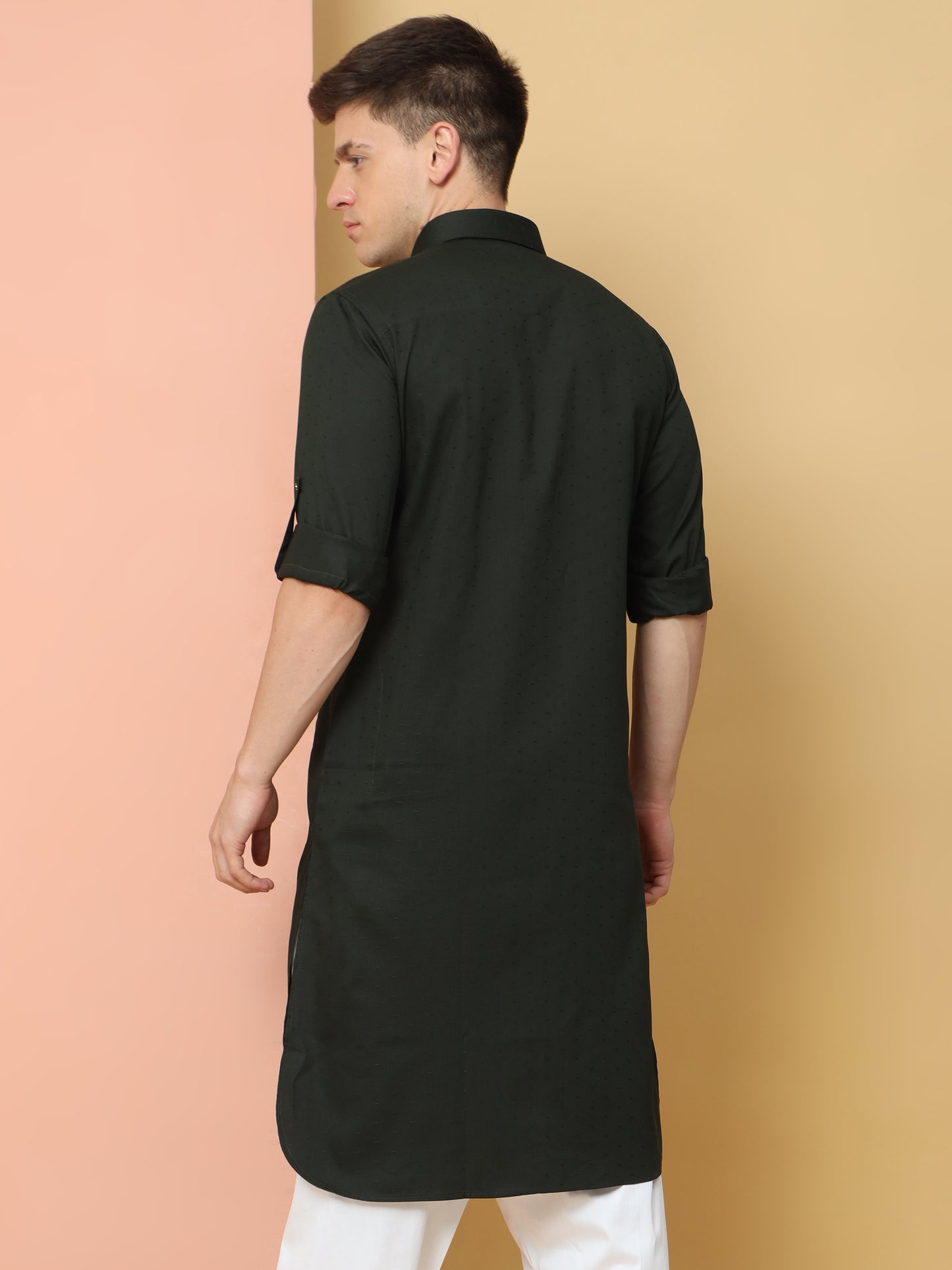 BLACK PATHANI KURTA SET