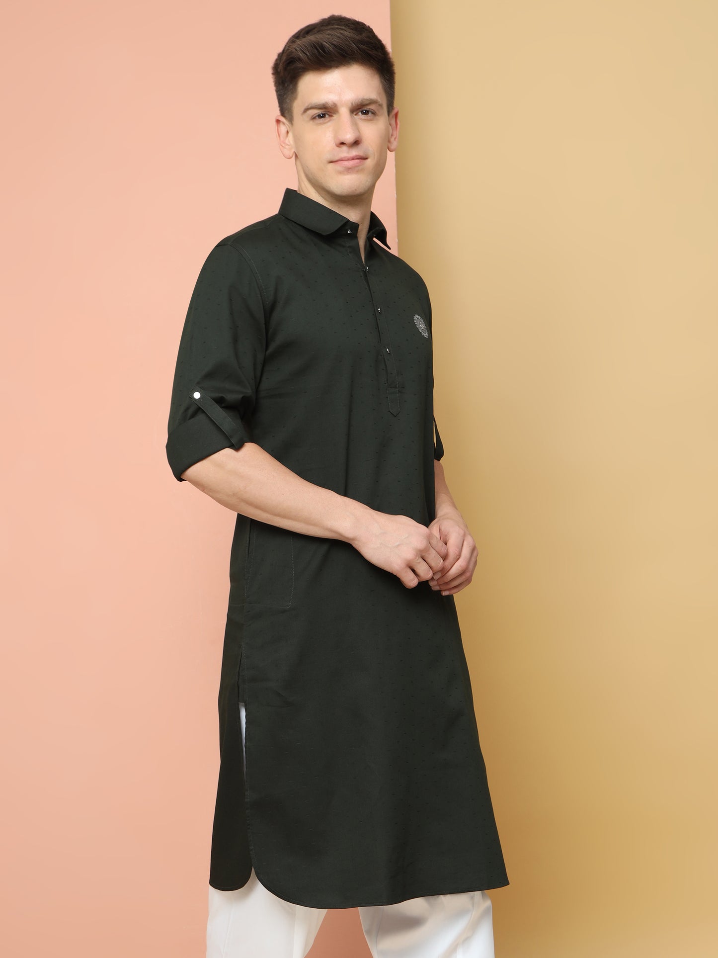BLACK PATHANI KURTA SET