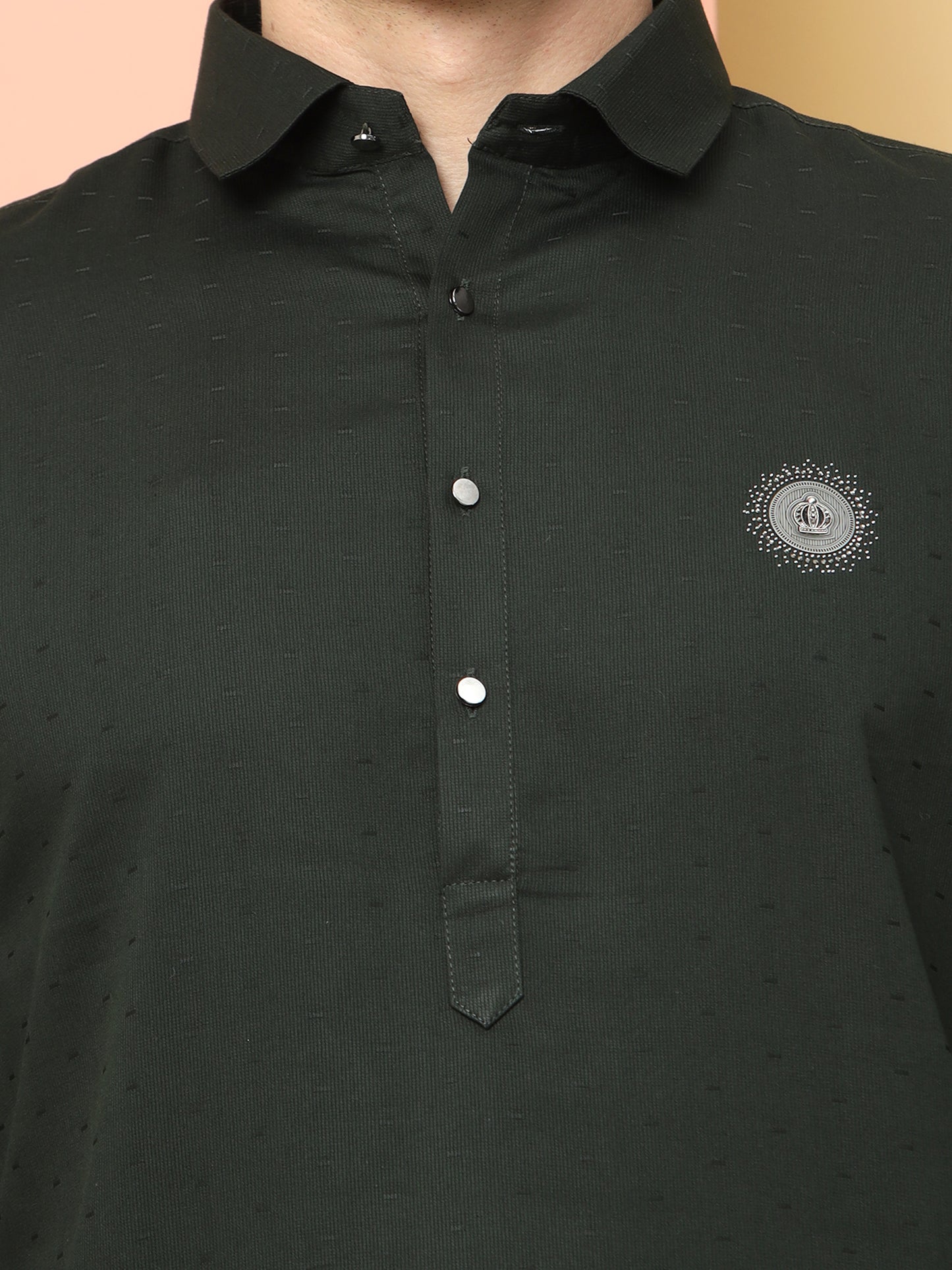 BLACK PATHANI KURTA SET