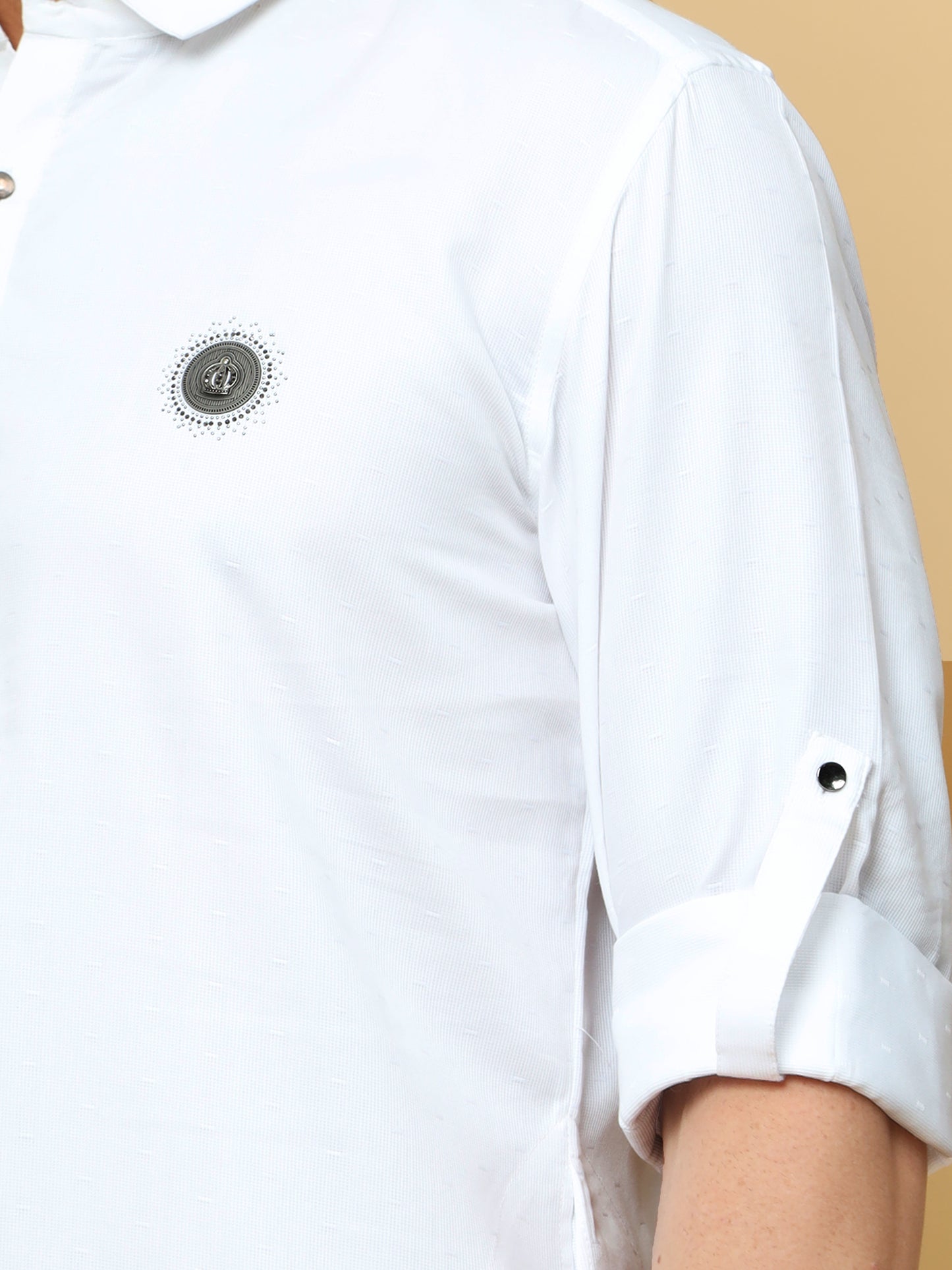 WHITE PATHANI KURTA SET