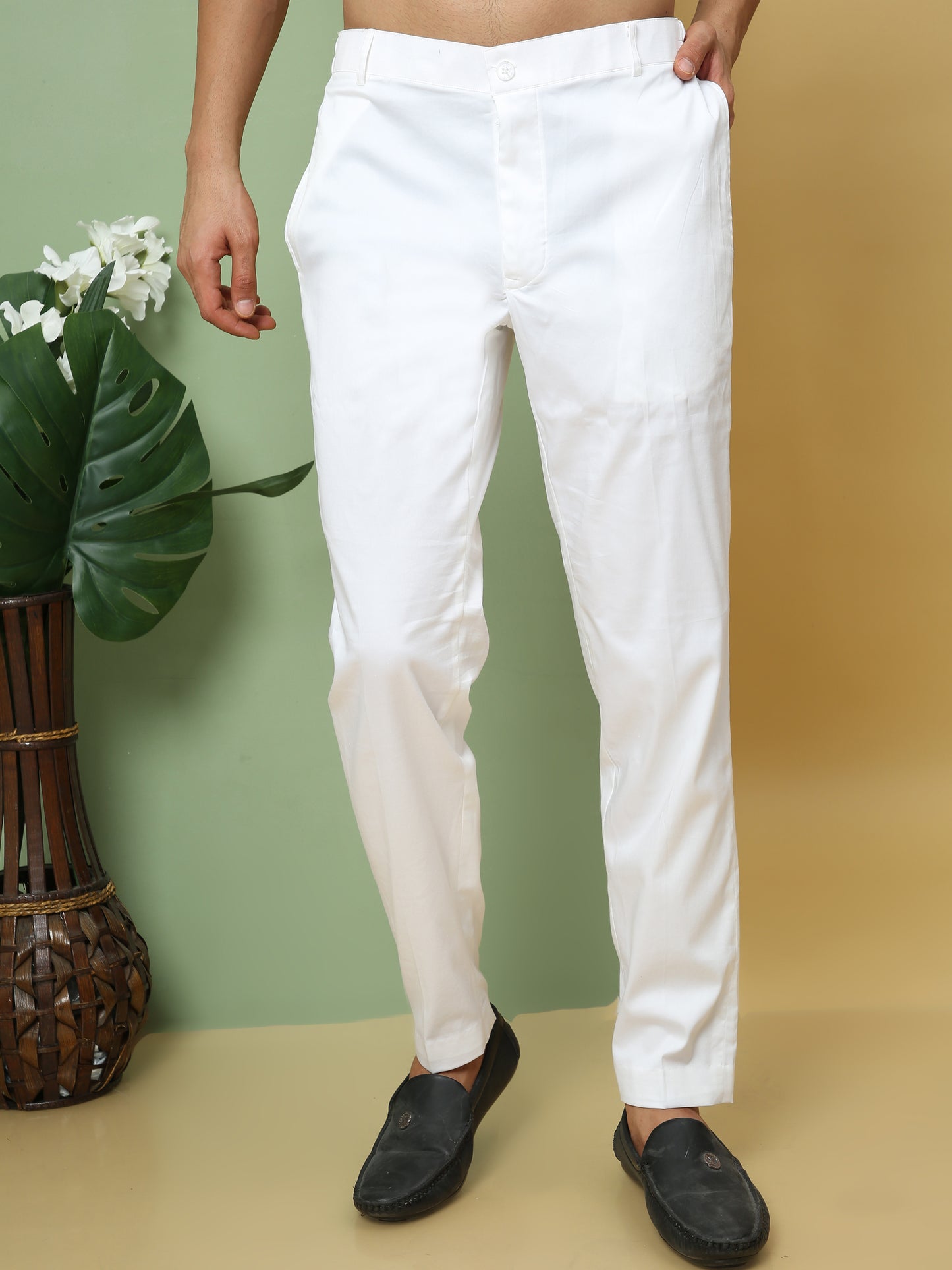 WHITE & BLACK PATTERNED PATHANI KURTA SET