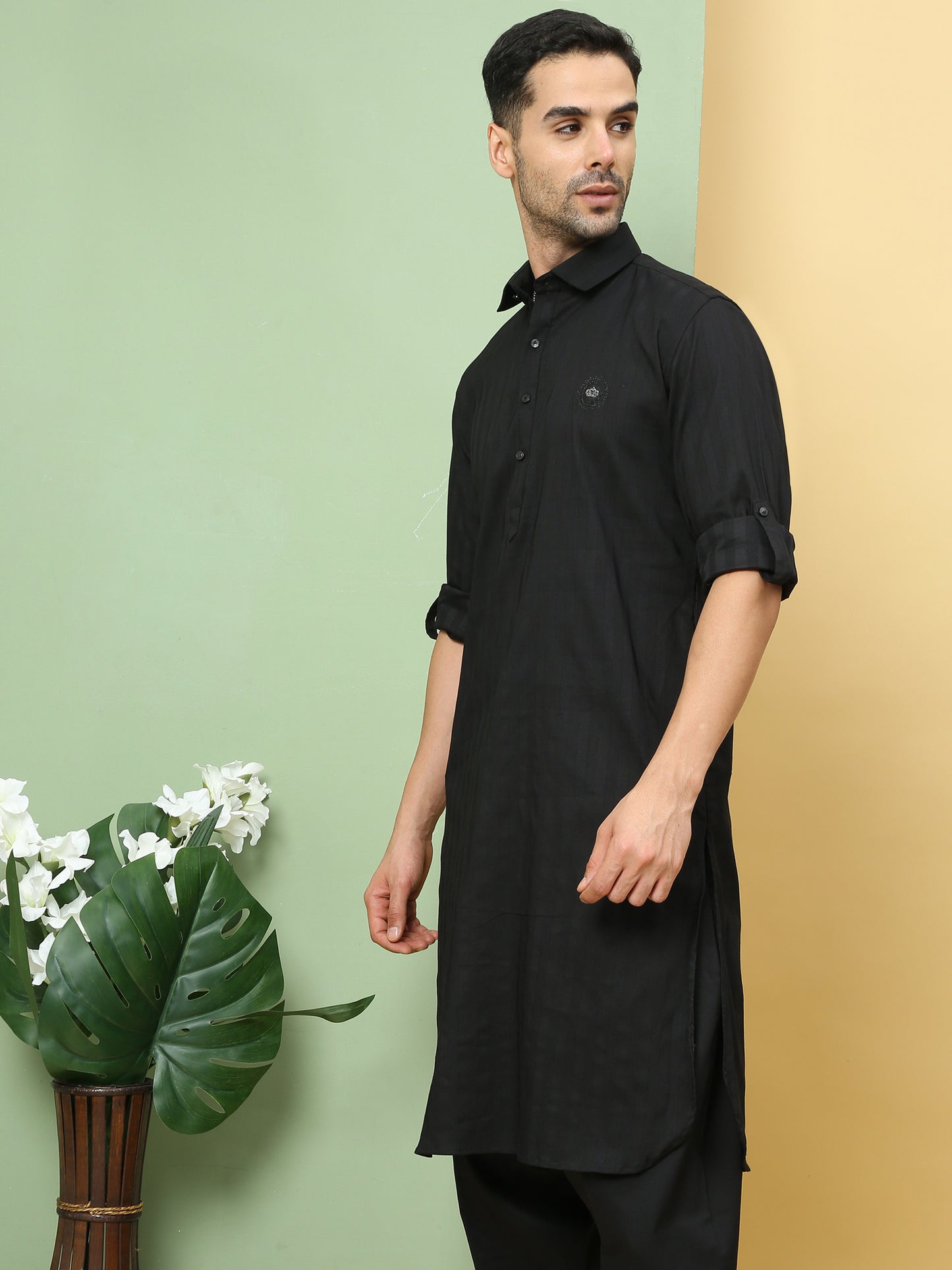 ZEUS SOLID PATHANI KURTA SET