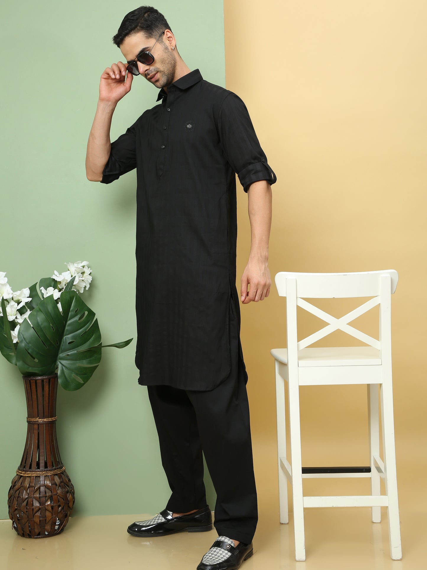 ZEUS SOLID PATHANI KURTA SET