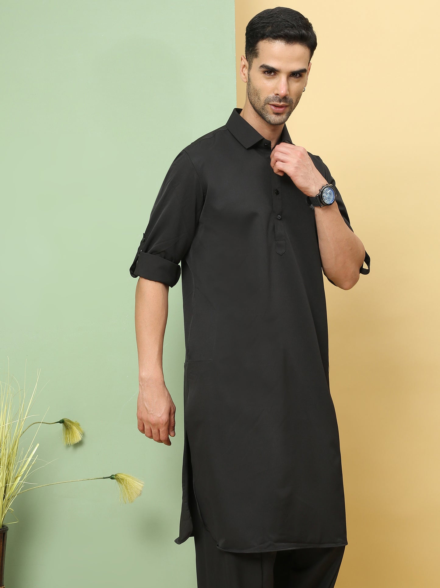 THUNDER SOLID PATHANI KURTA SET