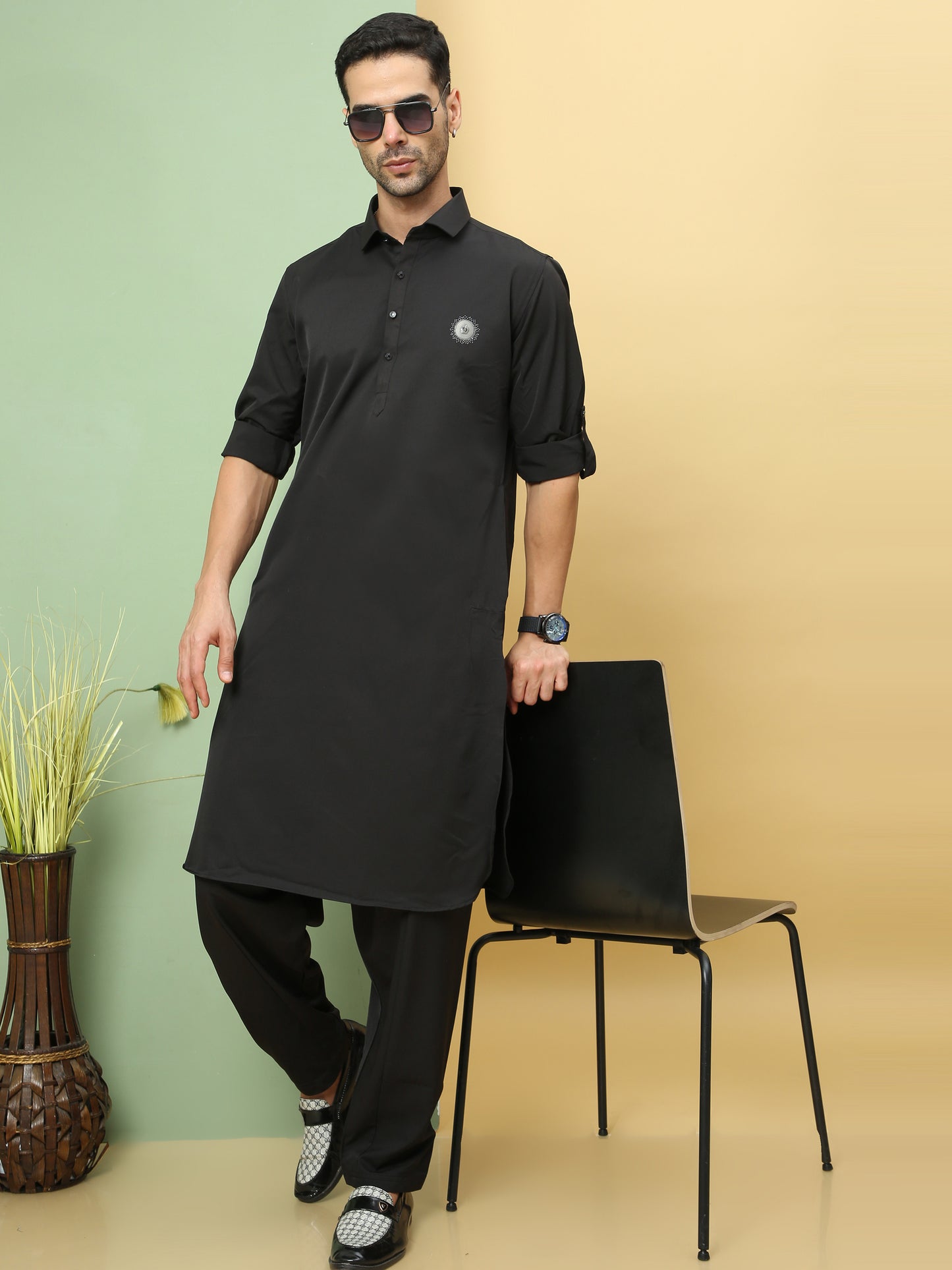 THUNDER SOLID PATHANI KURTA SET
