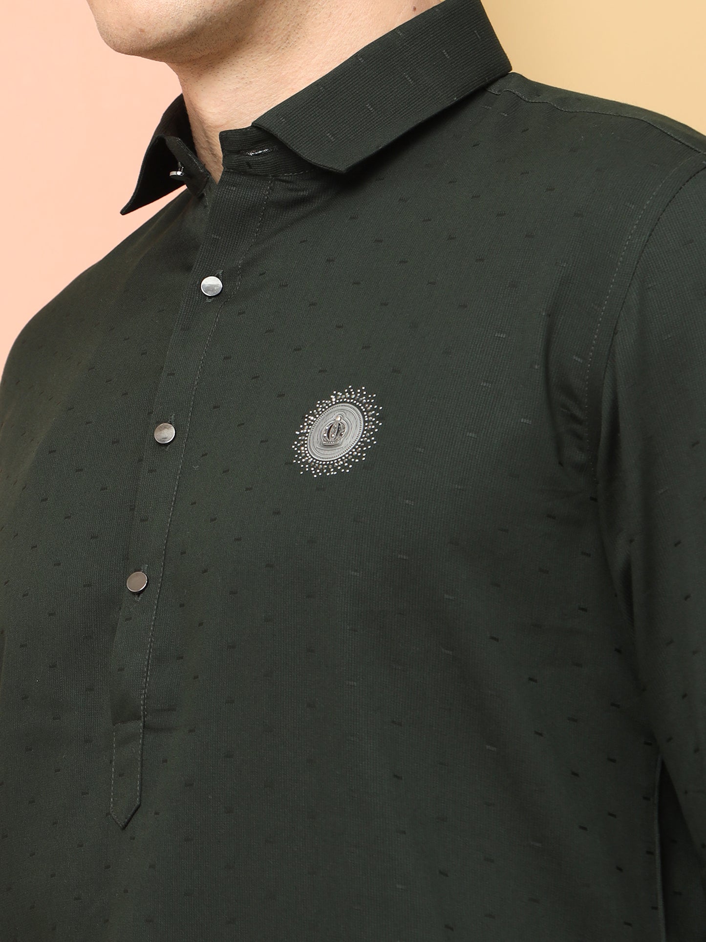 BLACK PATHANI KURTA SET