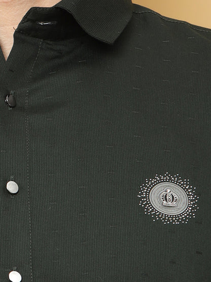 BLACK PATHANI KURTA SET