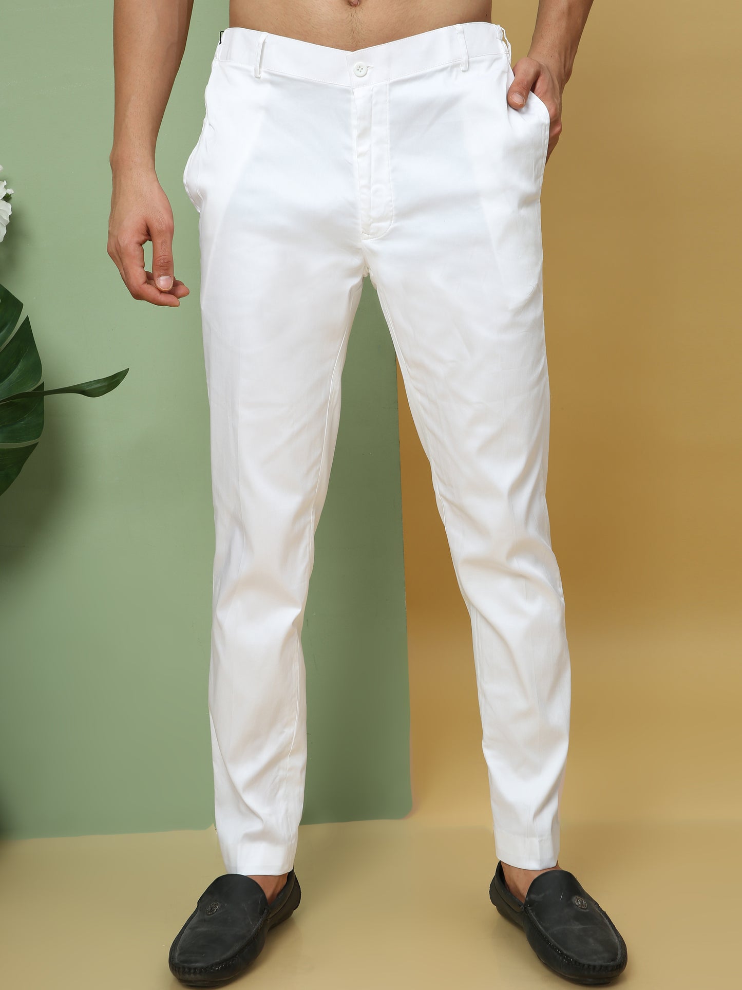 WHITE ABSTRACT PATTERNED PATHANI KURTA SET