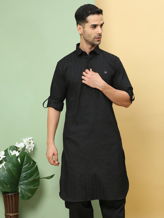 ZEUS SOLID PATHANI KURTA SET